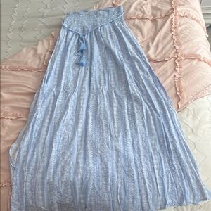 Blue Bohemian Maxi Skirt